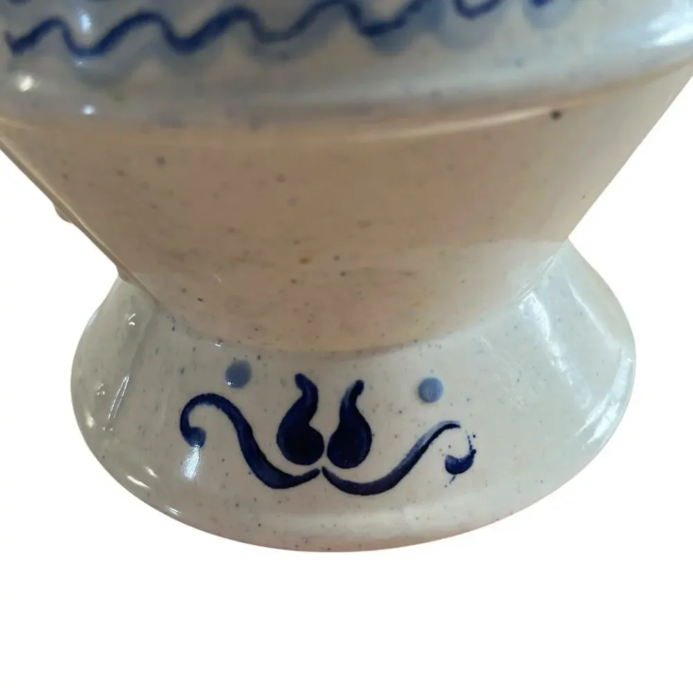 Poppytrail Vernon Coffee Pot Provincial Blue by Metlox Blue Farm Scene No Lid - Picture 3 of 16